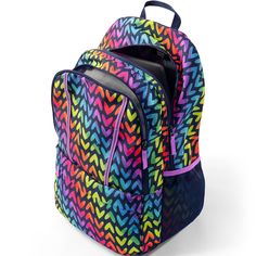 We did our homework and the results are in. The Lands’ End Kids’ Classmate Backpack is better than ever and far superior to the competition. Unlike flimsy other backpacks our Kids’ Classmate bookbag is extra-durable and built to last school year after school year. This is the perfect back pack for school to get your children through Kindergarten and all the way into those well-planned-for college years and everywhere in between. The sturdy side mesh pockets hold a full-size water bottle and the Multicolor Standard Backpack For Back To School, Multicolor Rectangular School Backpack, Multicolor Standard Backpack For Study, Multicolor Standard Backpack, Multicolor Laptop Bags For Back To School, Functional Multicolor Backpack For Back To School, Casual Multicolor Backpack For School Events, Multicolor Functional Back To School Bags, Functional Multicolor Back-to-school Bags