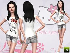 Minnie Skirt, Sims 3 Cc, Ts3 Cc, Sims 4 Anime, Hello Kitty Baby, Hello Kitty Plush