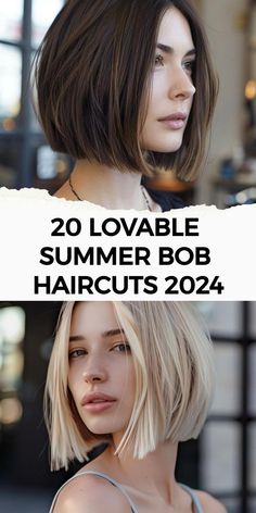 Discover 20 stunning bob haircuts for summer 2024 that will keep you looking fresh and fashionable! Whether you prefer short, medium, or long styles, there's something for everyone. Stay ahead of the trends with these versatile and easy-to-maintain haircuts. Ladies Bob Haircut, Bob Hairstyles For Long Face Shape, Trendy Bobs 2024, Short Bob Long Face, Long Bob 2024 Trends, Box Bob 2024, Haircuts For Summer 2024, Summer Bob Hairstyles 2024, 2024 Hair Trends For Women Short Bob