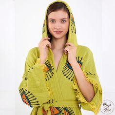 We produce high-quality handmade bathrobes and kimonos that are special for you. This is a; made out of quality fabric and materials which is healthier and comfortable than other materials. The material used for making a suit is the finest cotton blend yarn. Standard Size: (Fits for S-M-L-XL) Materials: %100 Cotton Printed: All prints are handmade for you. Free Shipping: We offer free shipping worldwide with tracking code by UPS, Fedex or TNT service. We also state that we will ship your product Green Bohemian Robe With Kimono Sleeves, Bohemian Robe With Kimono Sleeves In Green, Traditional Robe With Kimono Sleeves For Beach, Traditional Beach Robe With Kimono Sleeves, Traditional One-size Kimono For Vacation, Green Kimono For Beachwear, Handmade Traditional Kimono For Vacation, Traditional Wrap Robe For Beach, Green Bohemian Cotton Kimono