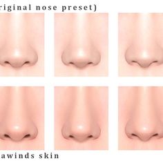 the nose is shown with different angles and shapes to show how it's made