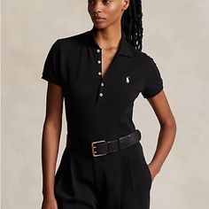 Polo Ralph Lauren Skinny Fit Cotton Size Xl Nwt Ralph Lauren Polo Shirt Outfit Women's, Black Polo Shirt Outfit Woman, Polo Shirt Outfit Women's, Polo Shirt Outfit, Ralph Lauren Shirt Women, Polo Shirt Ralph Lauren, Polo Shirt Outfits, Green Polo Shirts, Polo Ralph Lauren Women