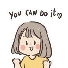 a drawing of a woman with the words you can do it