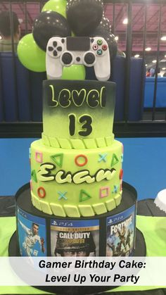 a video game themed birthday cake for someone's 13th birthday