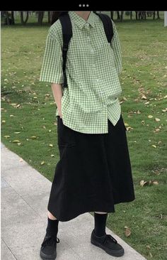 Coachella Valley, Idea Board, Blouse Shirt, Green Plaid, Casual Style Outfits, Outfits Casuales, Short Sleeve Blouse, Look Fashion