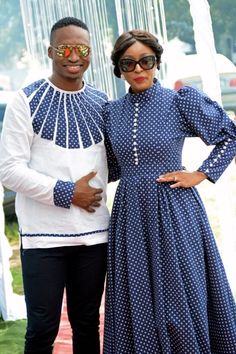 A Modern Traditional Wedding Ruracio Dresses, South African Traditional Dresses, Couples African Outfits, African Traditional Wear, Net Blouses, African Fashion Designers, African Dresses Modern, African Fashion Traditional