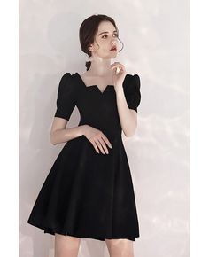 Shop Retro French Style Black Party Dress Short With Sleeves online. All instock with free shipping. Pro since 2009. Black Party Dress Short, Black Party Dresses Short, Black Party Dress, Dress Up Day, Party Dresses Online, Garden Party Dress, Perfect Little Black Dress, Vintage 1950s Dresses, Black Party Dresses