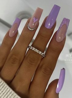 21st Nails Ideas, Ongles Gel Violet, Unghie Nail Art, Wow Nails, Special Nails, Sassy Nails, Nails Design With Rhinestones, Girly Acrylic Nails, Coffin Nails Long