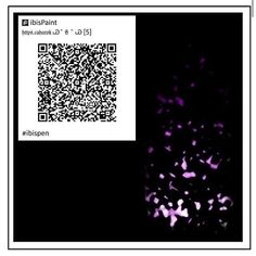 a black and purple photo with a qr code on it