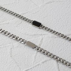 Material: 316L Stainless Steel Size: Chain 40+4.5cm / black diamond 1X1.6cm, block 1.7X0.8cm Origin: California, USA The Stainless Steel construction of the necklace keeps it looking great for years of regular wear alongside your favorite jewelry. Each product packed with SOCALI premium pouch and box, together with silver cleaning cloth and card. Material Our products are made from the top-grade 316L stainless steel - a metal that is nickel-free and does not fade or blacken and 100% hypoallergen Luxury Black Necklace With Silver Chain, Cheap Black Chain Jewelry, Cheap Black Chain Necklace, Black Luxury Chain Necklace, Chain Link Necklace Black, Luxury Black Chain Necklace For Gift, Luxury Black Link Chain Necklace, Luxury Black Chain Link Necklace, Cheap Black Stainless Steel Necklace