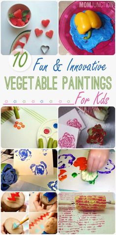 10 fun and innovative vegetable painting activities for kids to do at home or in the kitchen