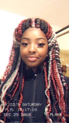 Bad Braided Hairstyles, Bad Hairstyles Black Women, Bad Hair Braids, Bad Hair Styles, Matching Hair Styles For Best Friends, Emo Box Braids Hairstyles, Braids With Streaks Of Color, Funny Hair Styles