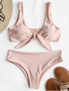 Up to 80% OFF! Front Knot Padded Bikini Set. #Zaful #Swimwear #Bikinis zaful,zaful outfits,zaful dresses,spring outfits,summer dresses,Valentine's Day,valentines day ideas,cute,casual,fashion,style,bathing suit,swimsuits,one pieces,swimwear,bikini set,bikini,one piece swimwear,beach outfit,swimwear cover ups,high waisted swimsuit,tankini,high cut one piece swimsuit,high waisted swimsuit,swimwear modest,swimsuit modest,cover ups,swimsuit cover up @zaful Extra 10% OFF Code:ZF2017 Fashion Design Inspiration, Suit Swimsuit, Costume Intero, Summer Dress Outfits, Cute Bikinis, Pink Summer, One Piece Swimwear