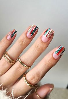 Abstract Christmas, Nail Blue, Holiday Nail Art, Xmas Nails, Christmas Nail Designs, Nail Art Hacks, Christmas Nail Art