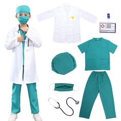 a male doctor in scrubs and medical gear