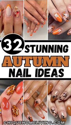 Fall Nails For Short Nails, Fall Art Nails, Short Fall Nail Ideas, Short Fall Nail, November Nail Designs, Short Nail Ideas, Fox Nails, Chic Manicure, Fall Nail Ideas