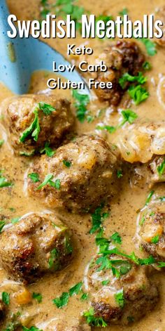 swedish meatballs with low carb gluen free gravy