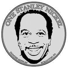 a black and white photo of a smiling man with the words, one stanley nicer