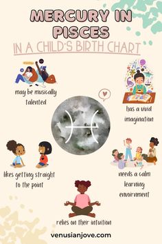 a poster with different types of children's birth chart