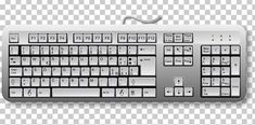 a computer keyboard on a transparent background