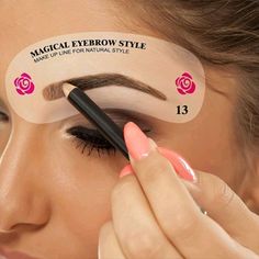 - 24 Pieces With Various Shapes - Stencil Template Set - Beginner Friendly - Eyebrow Shaping - Plastic Material - Height: 0.2" - Length: 3.54" - Width: 1.9" - Reusable - Flawless Eyebrows - Hold Tool To Brow And Fill In Shape Eyebrow Shaping Tool, Eyebrow Template, Eyebrow Stamp, Eyebrow Shaper, Beauty Eyebrow, Eyebrow Grooming, Eyebrow Kits, Make Up Tools, Eyebrow Stencil