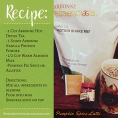 the recipe is displayed in front of a coffee bag