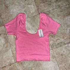 Nwt Super Cute Short Sleeve Crop Top From Pacsun, Size Small Comment Or Message Me W Any Questions Seamless Short Sleeve Crop Top For Summer, Summer Vacation Scoop Neck Crop Top, Summer Scoop Neck Crop Top For Vacation, Pink Short Sleeve Crop Top For Beach, Vacation Scoop Neck Seamless Tops, Seamless Scoop Neck Tops For Vacation, Stretch Scoop Neck Vacation Tops, Stretch Scoop Neck Top For Vacation, Seamless Pink Summer Top