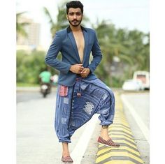 #RepostSunday  Post #1  We are in an era of fashion where the rules are ignored and one's personality takes the forefront.  We absolutely love how Ashwin mixed a coat, dhoti pants and espadrilles in this eclectic look, voicing his own personality rather than sticking to the norms.  #street #style #eclecticstyle #personalstyle #blue #dandy #mensfashion #menswear #mensstyle #fashiongram #ootd #potd #bestoftheday #delhi #desi #streetstyle #streetstyledelhi Street Style India, India Street, Fashion 2014, 2014 Fashion, India Fashion, Eclectic Style, Dandy, The Rules