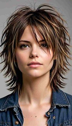 33 Trendy Short Shag Hairstyles That Will Elevate Your Look! - Glamour Corner Edgy Choppy Haircuts, Edgy Medium Haircuts For Fine Hair, Medium Length Shaggy Hair, Asymmetrical Shag Haircut, Edgy Layered Hair, Rockstar Shag Haircut, Medium Length Haircut Edgy, Short Choppy Hairstyle Women, Choppy Shag Haircut