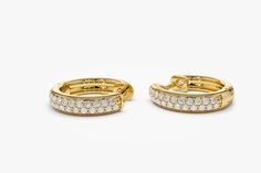 Diamond Huggie Hoop Earrings / 14k Gold Double Row Micro Pave Petite Diamond Huggie Hoop Earrings by Ferkos Fine Jewelry Features * Made to Order. * Gold Kt: 14K * Custom Gold Color: Rose Gold, Yellow Gold, White Gold * Inner Diameter: 10 MM * Outer Diameter: 12. 5 MM * Round Diamond: 44 pcs 1.25MM * Total CTW: 0.38 (pair) * Diamond Color-Clarity: G Color SI1 Clarity * Setting Type: Micro-Pave * Ready to Ship in 7-10 Business Days ▶ Want to find out more? Check out my shop http://etsy.me/2lUcVnH Yellow Gold Huggie Diamond Earrings With Halo, Yellow Gold Diamond Huggie Earrings With Halo, Elegant Yellow Gold Huggie Earrings With Halo, Formal Yellow Gold Halo Hoop Earrings, Fine Jewelry Yellow Gold Huggie Earrings With Halo, Yellow Gold Huggie Earrings With Halo Design For Wedding, Yellow Gold Huggie Earrings With Halo, Yellow Gold Halo Huggie Earrings Fine Jewelry, Yellow Gold Hoop Earrings With Halo