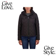 in stock Quilted Casual Hooded Jacket For Fall, Casual Quilted Hooded Jacket For Fall, Casual Quilted Jacket With Detachable Hood For Fall, Casual Fitted Hooded Quilted Jacket, Jacket With Hood, Quilted Jacket, Casual Jacket, Outerwear Women, Welt Pockets