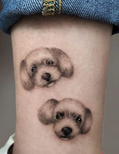 Small Cute Dogs, Puppy Tattoo, Dogs Tattoo, Dog Tattoos, Minimal Tattoo, Animal Tattoos, Tiny Tattoos, Black And Grey Tattoos