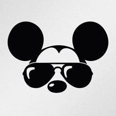 a mickey mouse with sunglasses on it's face