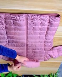 How To Fold Winter Jacket, How To Fold A Winter Coat, How To Fold A Jacket For Travel, How To Fold Heavy Jackets, How To Military Fold Clothes, Konmari Folding, Packing Clothes, Puff Jacket, Origami Love