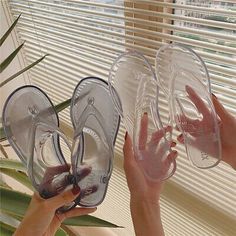 Find many great new & used options and get the best deals for Summer Women's Transparent Flip Flops Shoes Slippers Beach Shoes Pvc Sandals at the best online prices at eBay! Free shipping for many products! Jelly Crystals, Plastic Sandals, Clear Sandals, Summer Flip Flops, Summer Slippers, Jelly Shoes, Flip Flop Shoes, Jelly Sandals, Beach Shoes