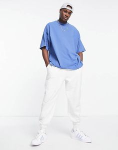 ASOS DESIGN oversized linen look t-shirt with half sleeve in blue | ASOS Oversized Blue Half Sleeve Top, Blue Half Sleeve T-shirt With Relaxed Fit, Blue Half Sleeve T-shirt For Spring, Blue Relaxed Fit Top With Half Sleeves, Next Stop, Oversized T Shirt, Blue Shorts, Half Sleeve, Oversized Tshirt