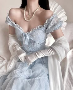 Royal Dress Aesthetic, Blue Ball Gowns, Princess Core, Royal Dresses, Light Blue Dresses, Prom Dress Inspiration, Dress Aesthetic, Princess Outfits