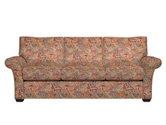 a couch with an ornate pattern on it