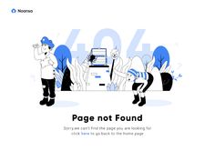 an image of people in front of a computer screen with the words page not found