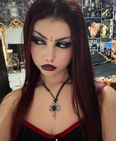 Makeup For Metal Concert, Heavy Metal Concert Makeup, Metal Concert Makeup, Heavy Metal Concert Outfit, Nightclub Makeup, 2000s Hair, Goth Eye Makeup, Metal Concert, 2000s Goth