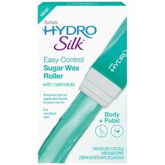 With the Schick Hydro Silk Easy Control Sugar Wax Roller for Body + Pubic, you can achieve professional salon-quality hair removal, now at home. The precision roll-on applicator forms to your curves. The microwave-safe wax is easy to warm up, and is water rinsable for easy clean up. The Vegan formula with calendula from 99% natural origin* is dermatologist tested and designed for sensitive skin. Includes all you need for precise hair removal: 1 Sugar Wax Roller, 10 Reusable Strips, and 2 Pubic Hair Removal, Home Waxing Kit, Wax Roller, Hair Removal Wax, Wax Kit, Sugar Waxing, Wax Strips, Body Waxing, Waxing Kit