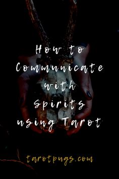 two hands holding an animal with the words how to communicate with spirits using tarot