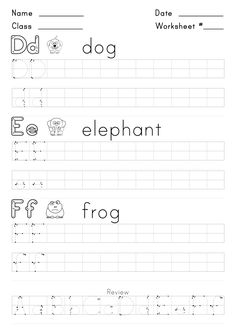 worksheet with the letter d for children to practice handwriting and writing letters in english