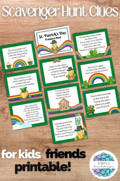 st patrick's day printables for kids to use on the classroom desk