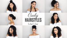 CURLY HAIRSTYLES FOR BACK TO SCHOOL YouTube Curly Hair For School, 3c Hairstyles, Quick Curly Hairstyles, Picture Day Hair, Hair For School, Frizzy Curly Hair, Cute Hairstyles For School, Easy Hairstyles For School, Hair School