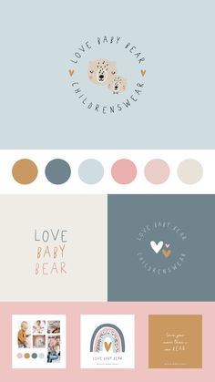 the logo design for love baby bear