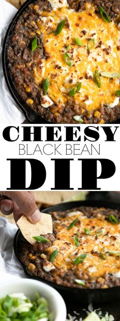 cheesy black bean dip is an easy and delicious appetizer that everyone will love