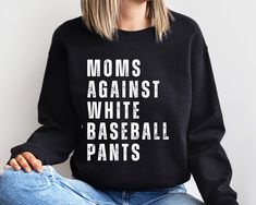 Baseball Mom Sweatshirt, Travel Baseball Shirt, Baseball Mama Sweater, Baseball Tournament, Funny Baseball Mom Shirt, White Baseball Pants Thank you so much for choosing us! How To Order 1️⃣ Please review all the information provided before placing an order. 2️⃣ Select the sweatshirt type and size using the drop down menu. 3️⃣ Select the color of the shirt using the following drop down menu. 4️⃣ Once all your desired items are in your cart you may complete your order by entering your payment method, desired shipping address and click submit. Shipping Time Shipping will take 1business days Baseball Mom Outfits, Baseball Tournament, Travel Baseball, Sports Mom Shirts, Mama Sweater, Funny Baseball, Baseball Mama