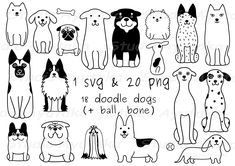 dogs svg and dxf files