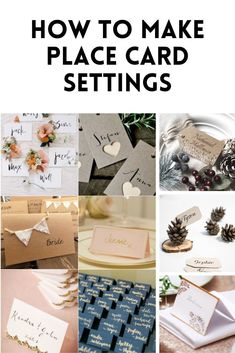 how to make place card settings in photoshopped with text overlaying the image